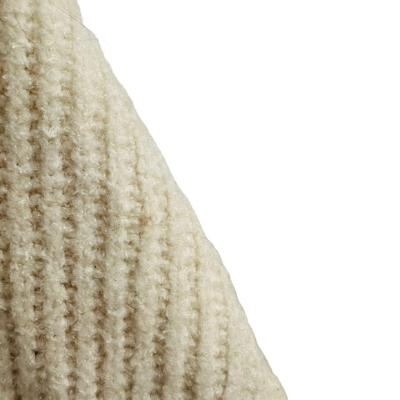 Zara Sweater Turtleneck Knit Cream White Oversized Boho Neutral Minimalist Small - Picture 4 of 7